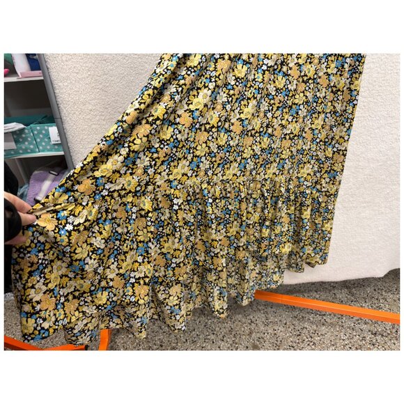 19" pit - MELLODAY - Floral High Low Maxi Dress Hi-Low XS NEW no tags - Picture 5 of 9